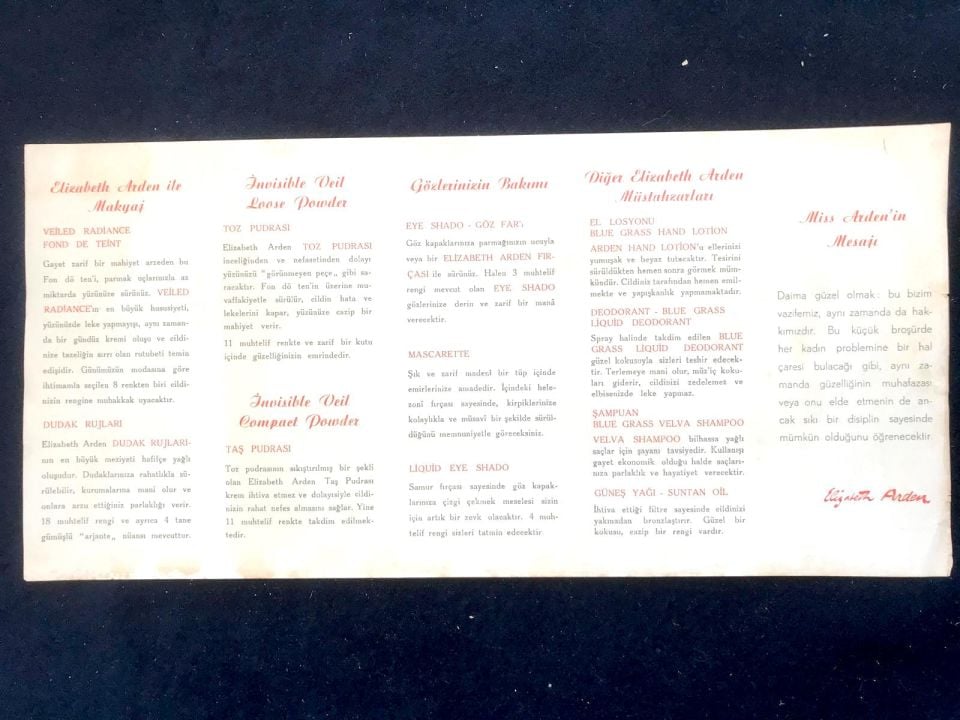 Elizabeth Arden - Broşür