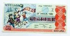 31 Aralık 1983 Yarım bilet - Milli Piyango bileti - Efemera