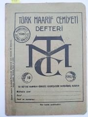 Türk Maarif Cemiyeti defteri - Defter