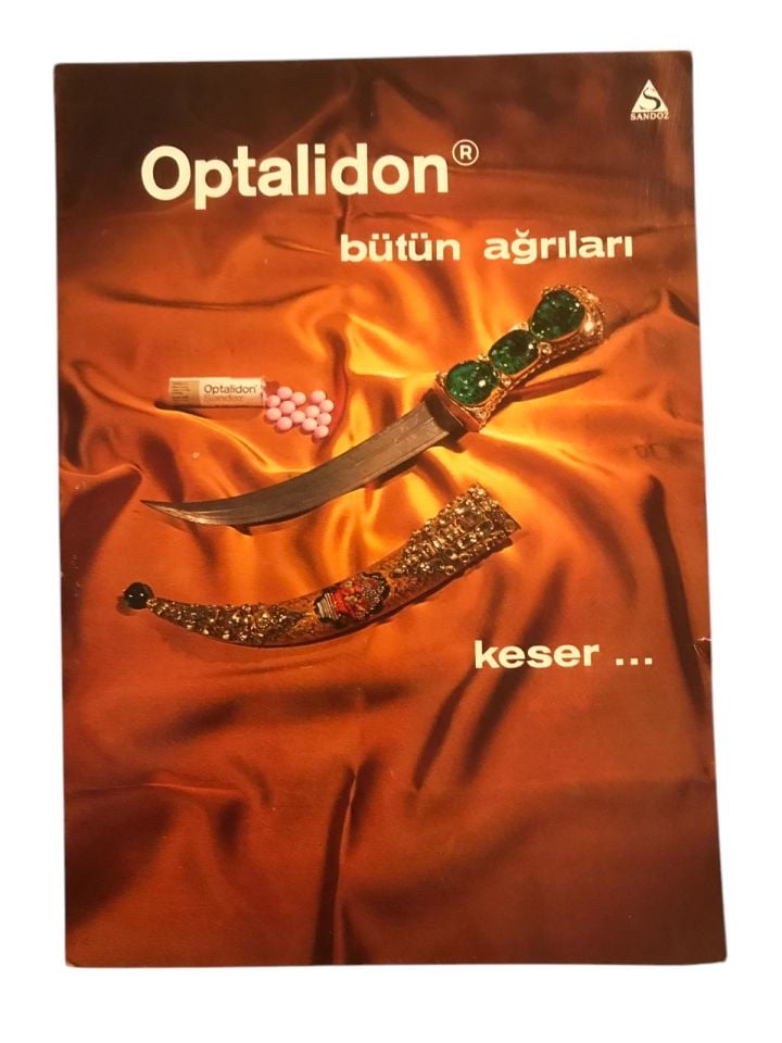Optalidon SANDOZ ilaçları - Postadan geçmiş kartpostal
