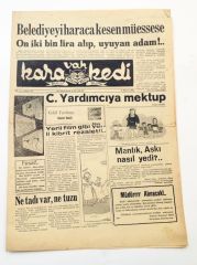 Vah Kara Kedi gazetesi - 9 Mayıs 1953 - Sayı:35 - Efemera