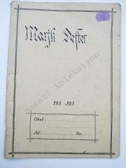 MARJLI DEFTER - Defter 1930'lu yıllara ait