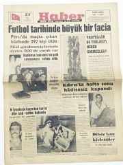 25.5.1964 Haber gazetesi / Futbol tarihinde büyük bir facia - Gazete