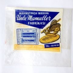 Mahmutpaşa modern Unlu mamuller fabrikası, naylon ambalaj Yeme içme efemeraları - Efemera