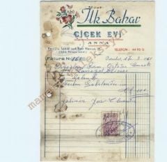 İlk Bahar Çiçek Evi, Anna - BEYOĞLU / Fatura - Efemera