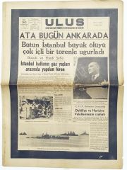 Ata bugün Ankarada - 20 sonteşrin 1938 - Ulus Gazetesi