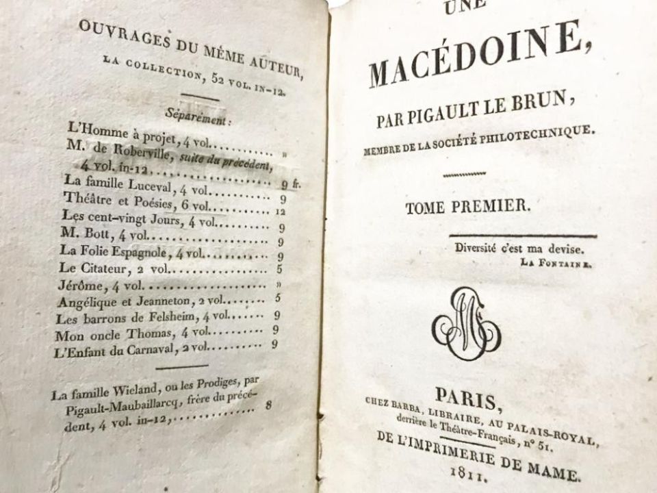 Une Macedoine, Par Pigault Le Brun - Tome Premier 1811