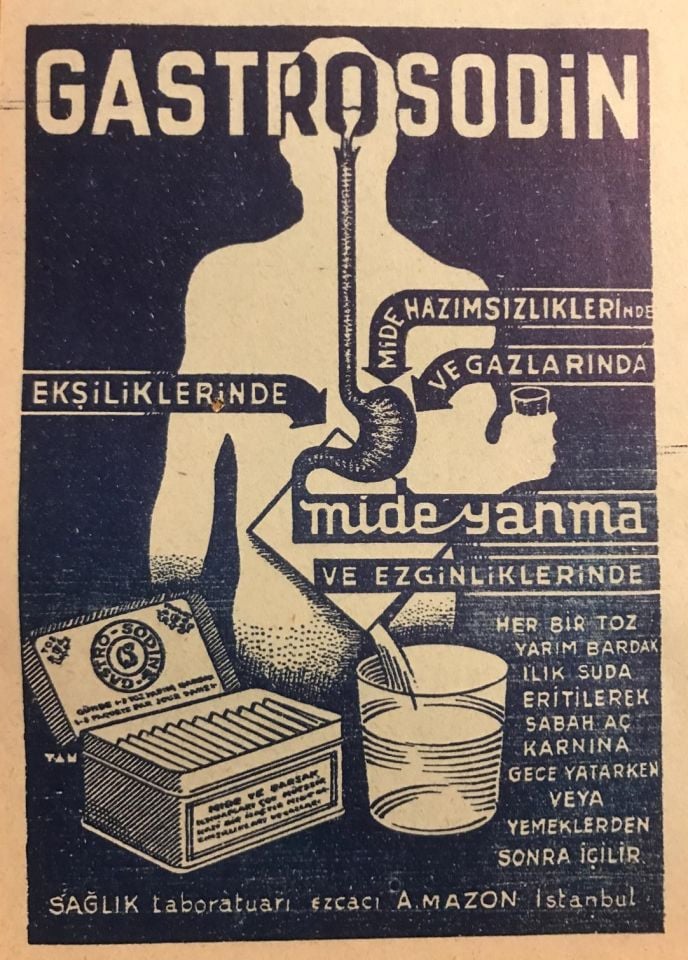 Gastrosodin - 9.5x14,5 / Arkası baskısız reklam