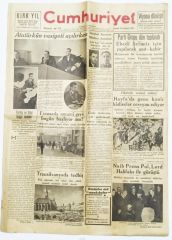 Atatürk'ün vasiyeti açıklanırken - 30 ikinciteşrin 1938 Cumhuriyet Gazetesi