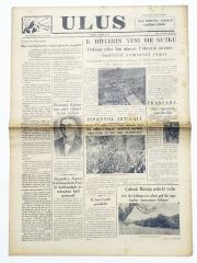 Hitler'in yeni bir nutku - 13 Eylül 1939 Ulus gazetesi