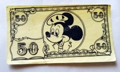 50 Mickey Mause figürlü - Oyun parası