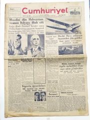 Devlet Hava Yollarının - 10 Mayıs 1936 Cumhuriyet gazetesi