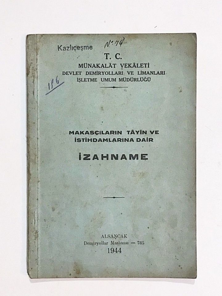 Makasçıların Tayin ve İstihdamlarına Dair İzahname 1944