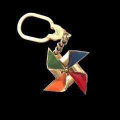 79.İEF - İzmir Enternasyonal Fuarı, rüzgar gülü / Gümüş Anahtarlık