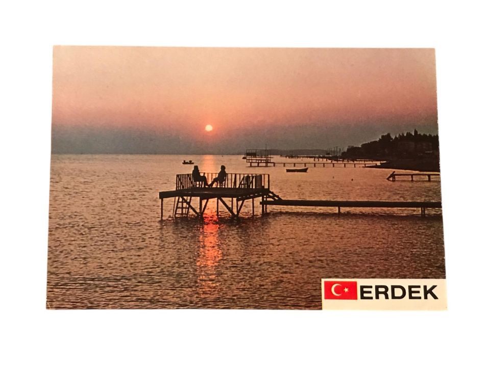 Erdek / Keskin Color - 1970'li yıllara ait kartpostal / Arkası yazılı