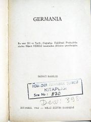 Tacitus GERMANIA - Töb-Der kaşeli / Kitap