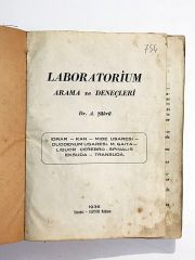 Laboratorium Arama ve Deneçleri / Dr.  A. Şükrü - Kitap