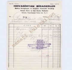 Hovagimyan Biraderler - Kurşun boru ve sair hurda / Fatura - Efemera