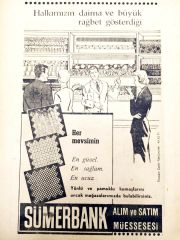 Her mevsimin en güzel, en sağlam... Sümerbank alım ve satım... / Dergi, gazete reklamı - Efemera