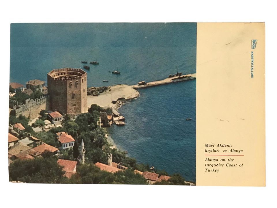 Mavi Akdeniz kıyılar ALANYA / Ajans Türk - 1970'li yıllara ait kartpostal / Arkası yazısız