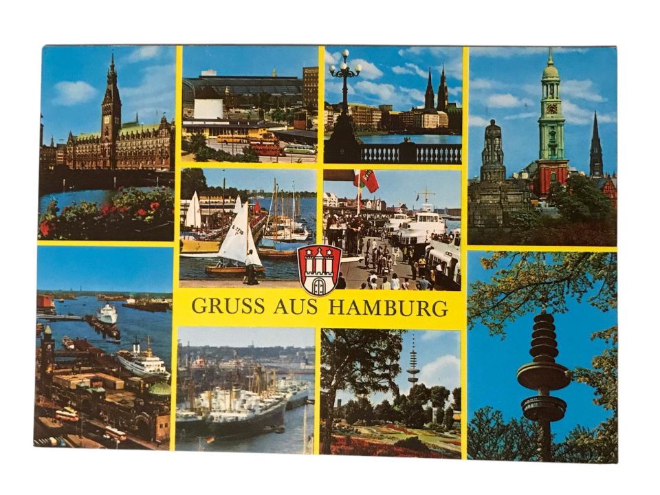 Gruss Aus Hamburg - 1970'li yıllara ait kartpostal / Postadan geçmiş