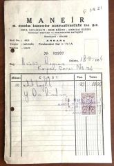 Maneir M. Nedim İRENGÜN Kırtasiyecilik Ltd.Şti. Fatura