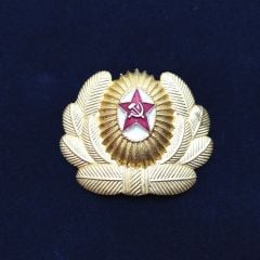 Orjinal Sovyet dönemi, metal şapka kokartı / Çok temiz