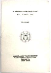 9. Vakıf Gureba Tıp Günleri 6 -7 Aralık 1993 - Program