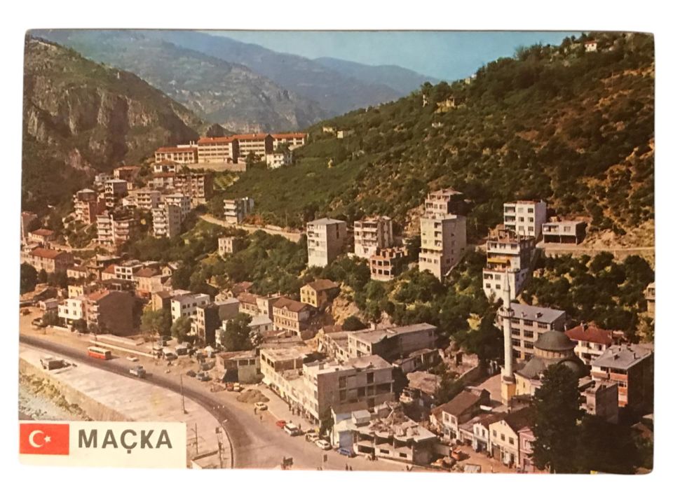 Maçka TRABZON / Şehrin genel görünüşü - 1970'li yıllara ait kartpostal / Arkası yazısız