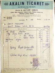 Akalın Ticaret Çelik el aletleri - Fatura