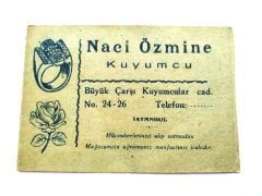 Naci ÖZMİNE Kuyumcu Milli Müessese / Büyük çarşı - Efemera