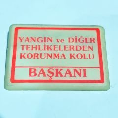 Yangın ve Diğer Tehlikelerden Korunma Kolu Başkanı - Rozet- Rozet
