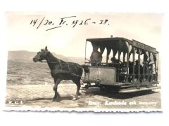 İzmir Kordonda Atlı Tramvay - Rakı Bomonti 1936 / Fotokart