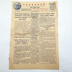 Akçakoca gazetesi, 19 Aralık 1967 Düzce, Akçakoca - Efemera