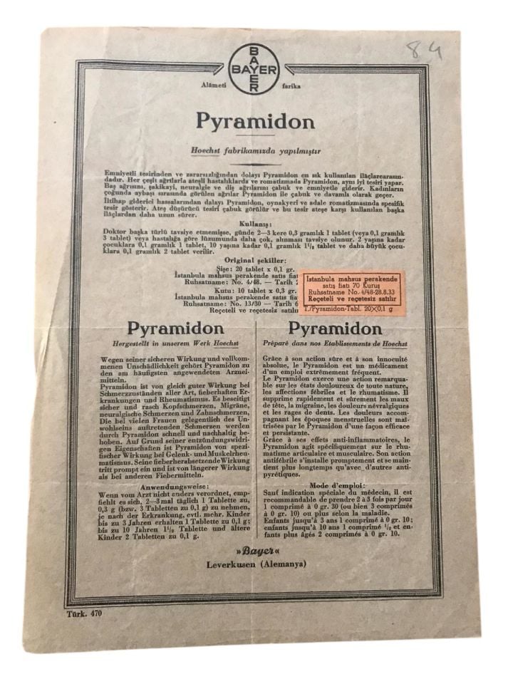 Bayer Pyramidon - Prospektüs