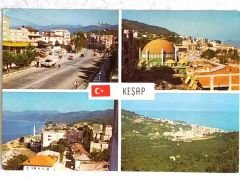 Keşap / Şehirden muhtelif görünüşler - Bonmarşe reklamlı kartpostal