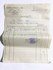 Dimitri TARİNAS Boru çekme işleri / Fatura