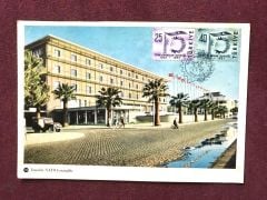 İzmir'de Nato karargahı - Türk Amerikan İşbirliği, pullu damgalı kartpostal