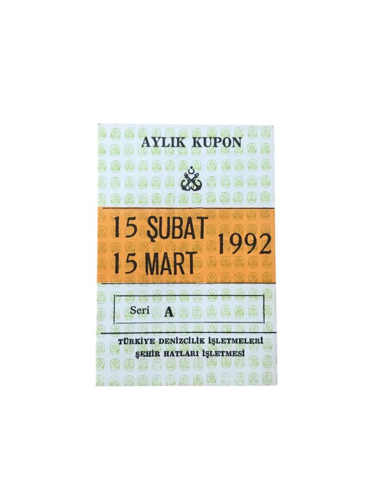 Türkiye Denizcilik İşletmeleri - Aylık abonman 1992