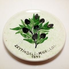 Masonik tabak - Zeytindalı locası 1997  hatıra tabak
