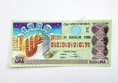 31 aralık 1985 Dörtte bir bilet - Milli Piyango bileti - Efemera