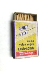 Daima yolun sağını takip ediniz - Trafik temalı kibrit