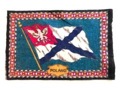 Poland / Polonya - 1910'lar Tütün promosyonu, 14x21 kumaş bayrak