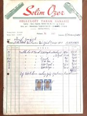 Selim ÖZER Selluloit Tarak Sanayii - Fatura