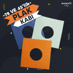 20 adet 45'lik plak kabı - El yapımı kağıttan üretilmiştir.
