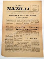 Demokrat Nazilli gazetesi, 2.3.1960, Sayı:557 - Efemera