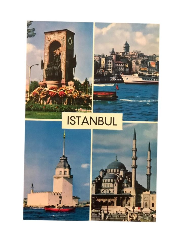 Taksim abidesi / Doğan Kardeş - 1970'li yıllara ait kartpostal / Arkası yazısız