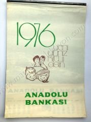 Anadolu Bankası 1976 takvim Banka Sigorta efemeraları