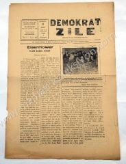 Demokrat Zile gazetesi, 13 Mart 1957 Tokat - Efemera