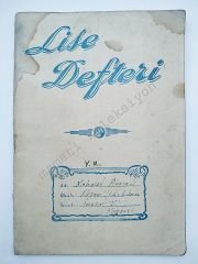 Lise defteri Akşam Teknik Okulu Kayseri - Defter